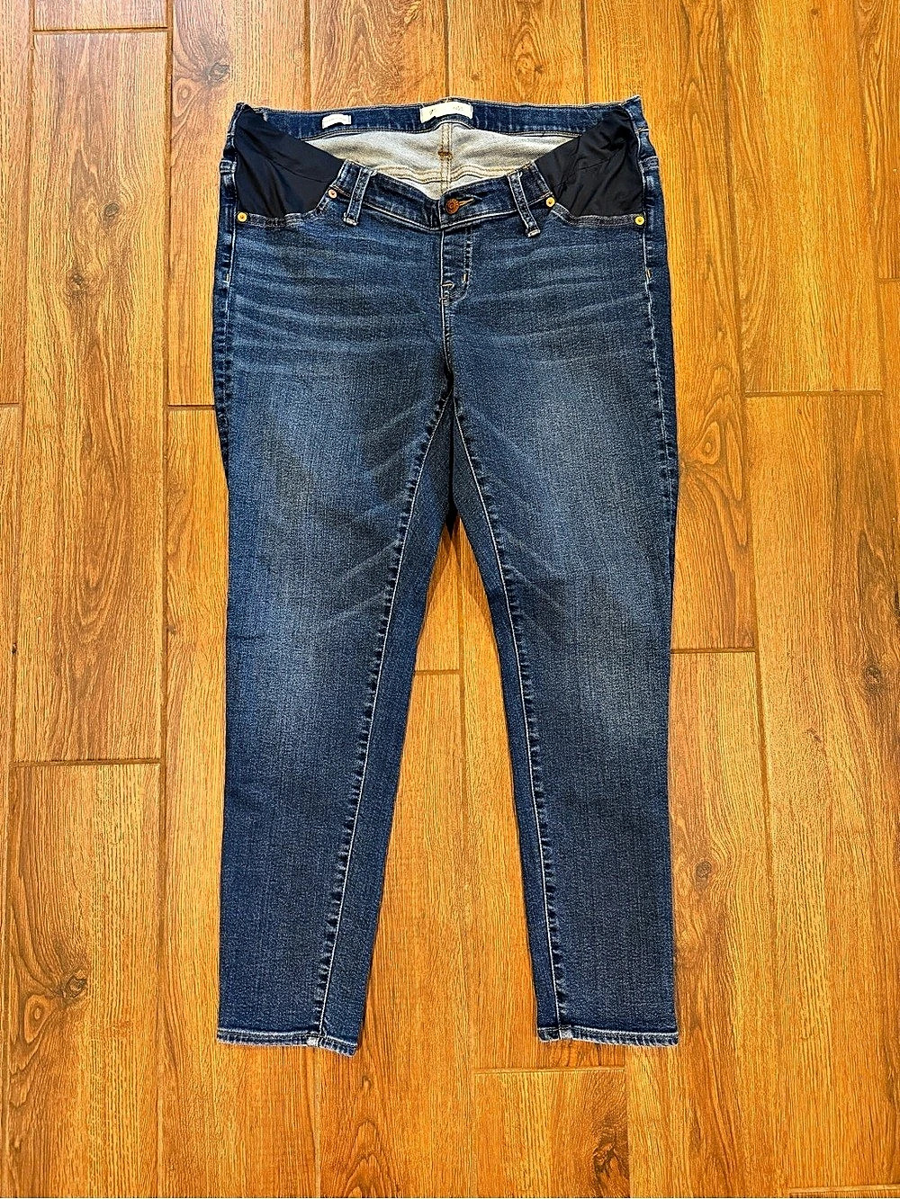Madewell Maternity Skinny Jeans Blue Waist 33
